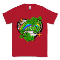 Red lucky heart St. Patricks Day Classic Tee - FaDigitalArtStudio