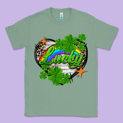 Lucky Heart St. Patricks Day Classic Tee Designed By Fadigitalartstudio