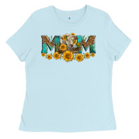 Baby Blue charolais cow mom Ladies Tee - LillyAllenDesigns