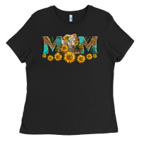Black charolais cow mom Ladies Tee - LillyAllenDesigns