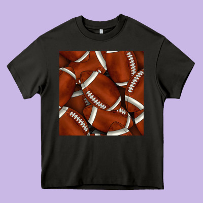 American Football Seamless Pattern Heavy Core Tee Designed By Bundleandbundleshop