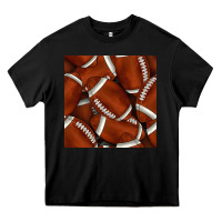Black american football seamless pattern Heavy Core Tee - BundleAndBundleShop