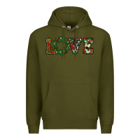 Army Green christmas love Premium Hoodie - RanaPortraitStore