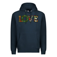 Navy christmas love Premium Hoodie - RanaPortraitStore