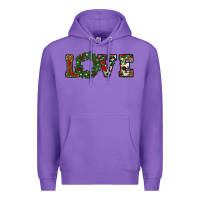 Purple christmas love Premium Hoodie - RanaPortraitStore