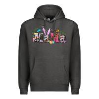 Charcoal Heather easter bunny mama Premium Hoodie - BarkalooDesign