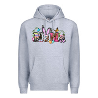 Heather Grey easter bunny mama Premium Hoodie - BarkalooDesign