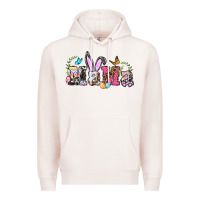 Pale Pink easter bunny mama Premium Hoodie - BarkalooDesign