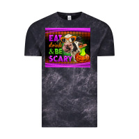 Cloud Black eat drink and be scary cow Vintage Tee - LillyAllenDesigns