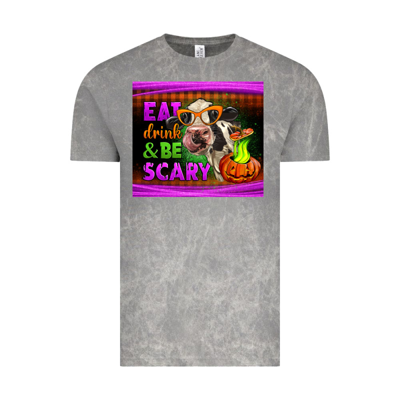 Eat Drink And Be Scary Cow Vintage Tee by LillyAllenDesigns | Teevron