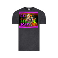 Vintage Black eat drink and be scary cow Vintage Tee - LillyAllenDesigns