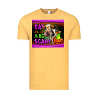 Vintage Mustard eat drink and be scary cow Vintage Tee - LillyAllenDesigns