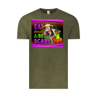 Vintage Olive eat drink and be scary cow Vintage Tee - LillyAllenDesigns