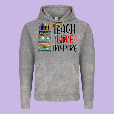 Teach Love Inspire Vintage Hoodie Designed By Barkaloodesign