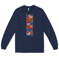 Navy usa flag and cross penwraps Long Sleeve Tee - Artiststas