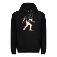 Black bigfoot wood layered christmas Premium Hoodie - DesigneFamous