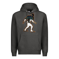Charcoal Heather bigfoot wood layered christmas Premium Hoodie - DesigneFamous