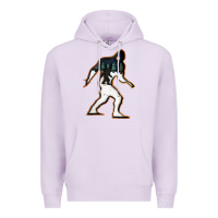 Lilac bigfoot wood layered christmas Premium Hoodie - DesigneFamous