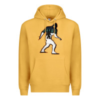 Mustard bigfoot wood layered christmas Premium Hoodie - DesigneFamous
