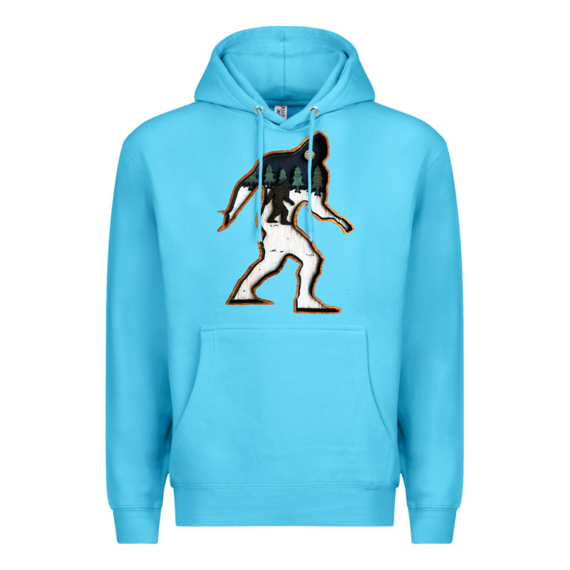 Bigfoot Wood Layered Christmas Premium Hoodie by DesigneFamous | Teevron