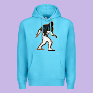 Bigfoot Wood Layered Christmas Premium Hoodie Designed By Designefamous