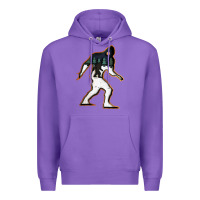 Purple bigfoot wood layered christmas Premium Hoodie - DesigneFamous