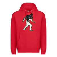 Red bigfoot wood layered christmas Premium Hoodie - DesigneFamous