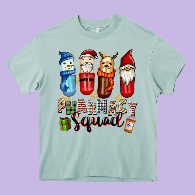 Pharmacy Squad Christmas Heavy Core Tee Designed By Fadigitalartstudio