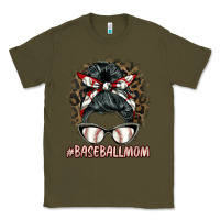 Army Green baseballmom messy bun Classic Tee - BarkalooDesign