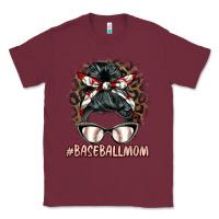 Burgundy baseballmom messy bun Classic Tee - BarkalooDesign