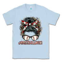 Dusty Blue baseballmom messy bun Classic Tee - BarkalooDesign