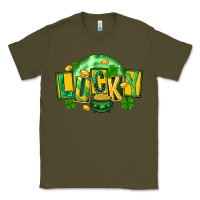 Army Green St. Patrick's Day lucky Classic Tee - FaDigitalArtStudio