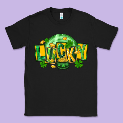St. Patrick's Day Lucky Classic Tee Designed By Fadigitalartstudio