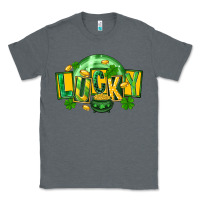 Charcoal Heather St. Patrick's Day lucky Classic Tee - FaDigitalArtStudio