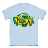 Dusty Blue St. Patrick's Day lucky Classic Tee - FaDigitalArtStudio
