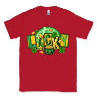 Red St. Patrick's Day lucky Classic Tee - FaDigitalArtStudio