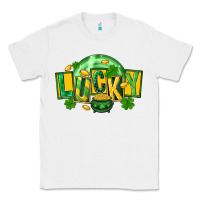 White St. Patrick's Day lucky Classic Tee - FaDigitalArtStudio
