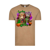 Vintage Coffee spooky halloween cows Vintage Tee - LillyAllenDesigns