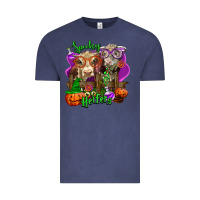 Vintage Denim spooky halloween cows Vintage Tee - LillyAllenDesigns