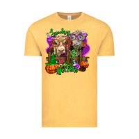 Vintage Mustard spooky halloween cows Vintage Tee - LillyAllenDesigns