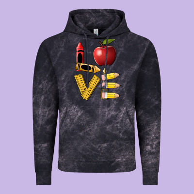 Love Teacher Vintage Hoodie Designed By Barkaloodesign