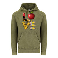 Vintage Olive love teacher Vintage Hoodie - BarkalooDesign