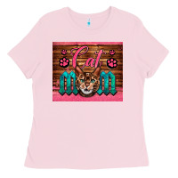 Bubblegum Pink Western Cat Mom Ladies Tee - LillyAllenDesigns