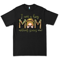 Black Iam Boy Mom Nothing Scares Me Premium Tee - CowhideDigitalArt