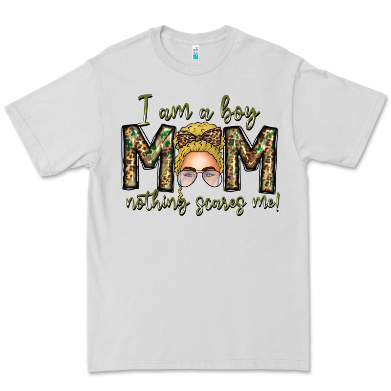 Iam Boy Mom Nothing Scares Me Premium Tee by CowhideDigitalArt | Teevron