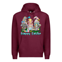 Burgundy happy easter gnome Premium Hoodie - BarkalooDesign