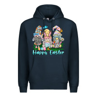 Navy happy easter gnome Premium Hoodie - BarkalooDesign