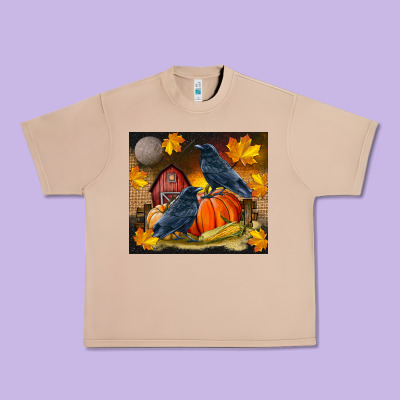 Fall Crow Urban Heavy Tee Designed By Lillyallendesigns