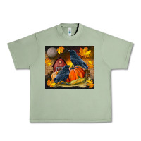 Oil Green Fall Crow Urban Heavy Tee - LillyAllenDesigns