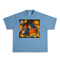 Pebble Blue Fall Crow Urban Heavy Tee - LillyAllenDesigns